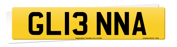 Registration number GL13 NNA